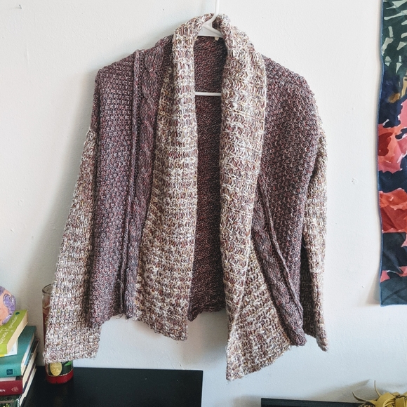 Moth Lilac Chunky Knit Woodhouse Cardigan Sweater - Lilac Lavender - Picture 1 of 10